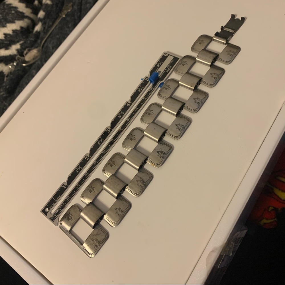 Silver metal bracelet may be Vintage
